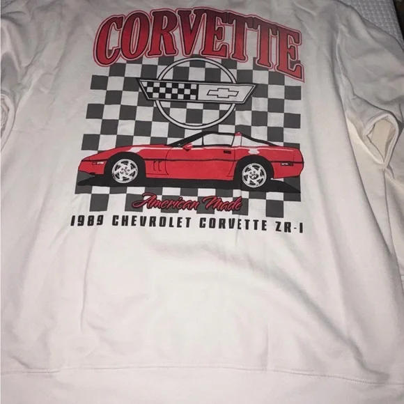 Corvette 1989 Chevrolet Corvette ZR-1 Chemistry Sweatshirt NWT White Men’s 2XL - Picture 6 of 13